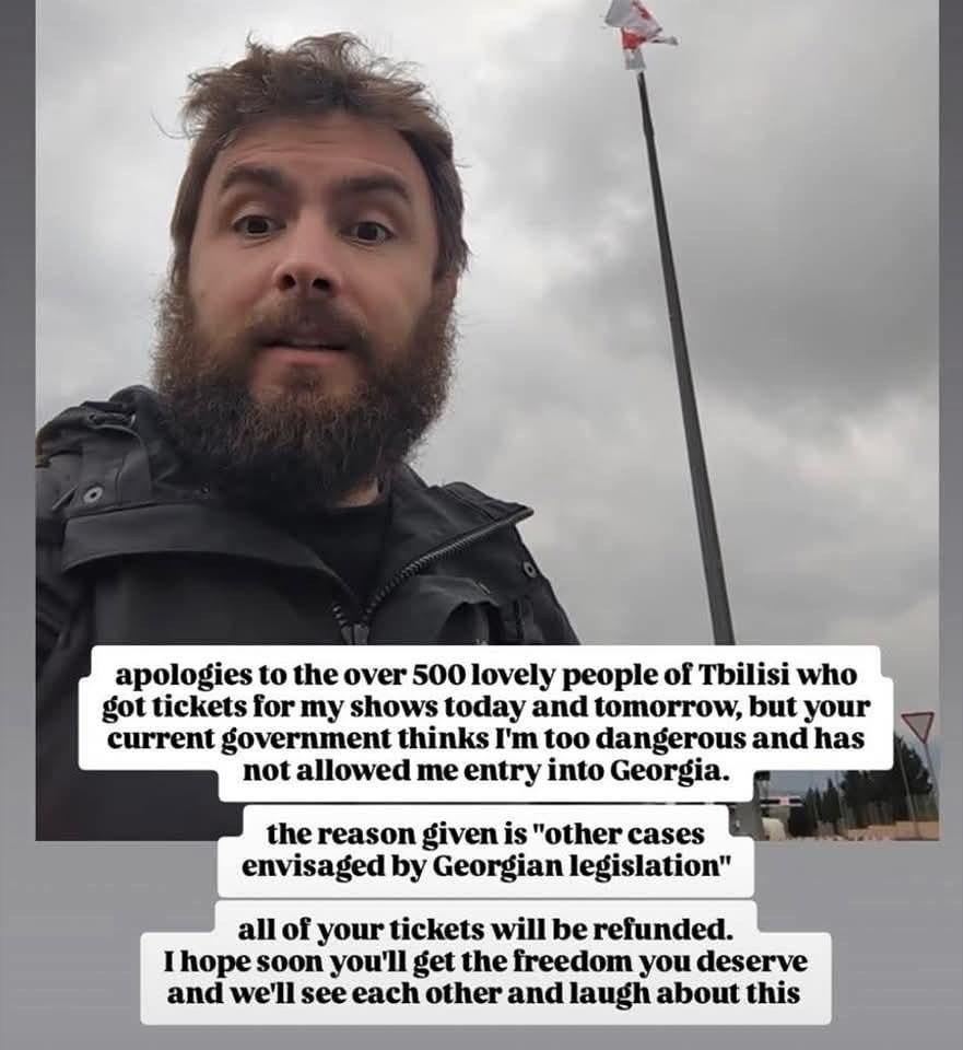 Romanian stand-upper, Victor Patrascan, was denied entry at the Georgian border