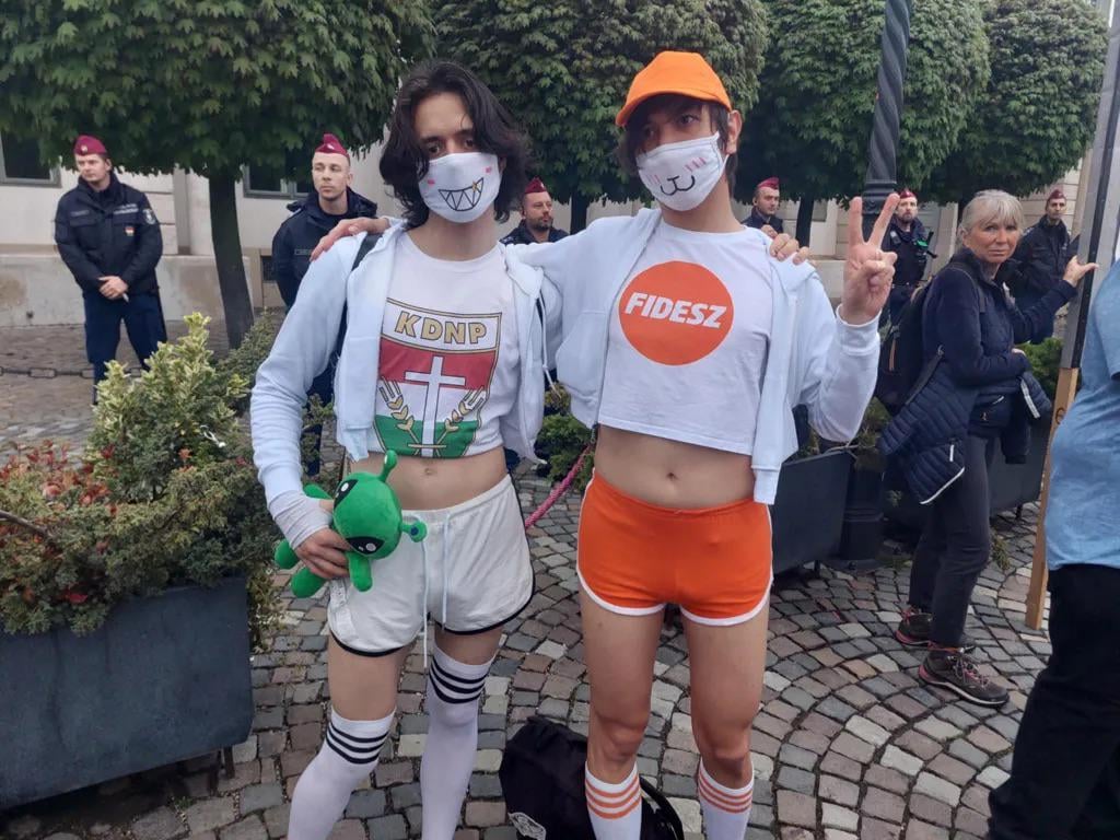 Fidesz-KDNPS-S Femboys also appeared at yesterday's demonstration: D