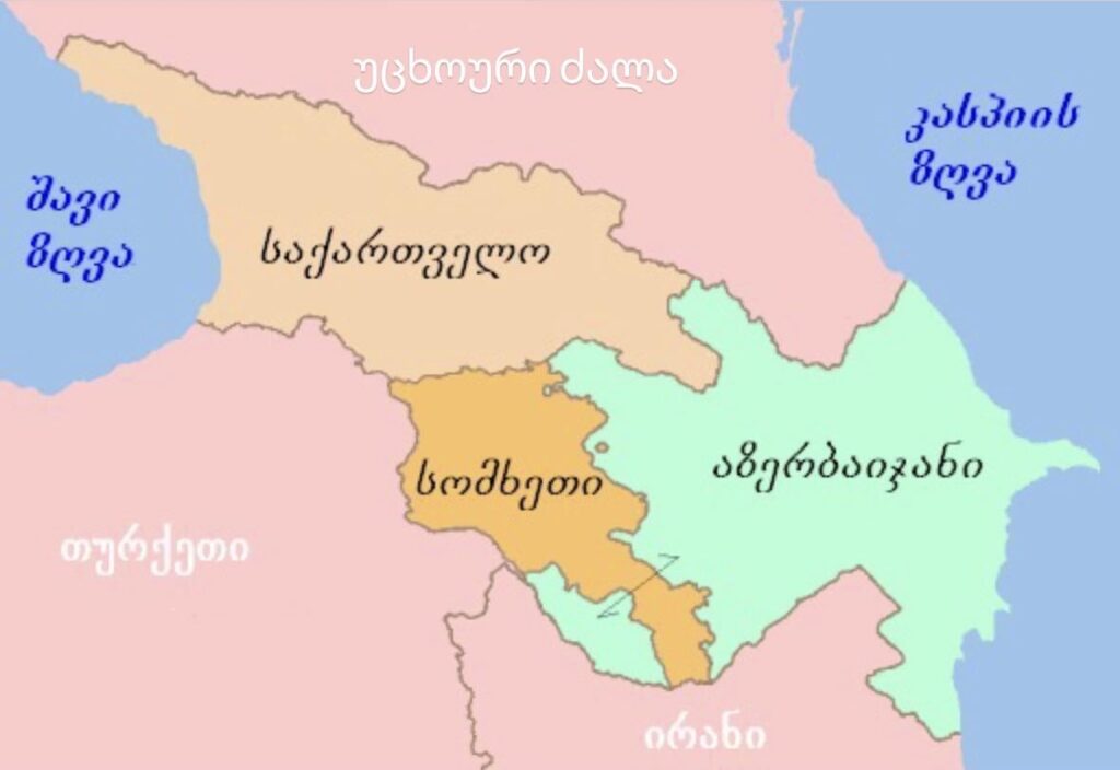 Map of Caucasus