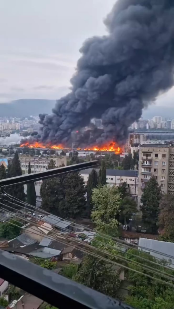 Major fire in Station square market. Patients from nearby hospital have been safely evacuated.