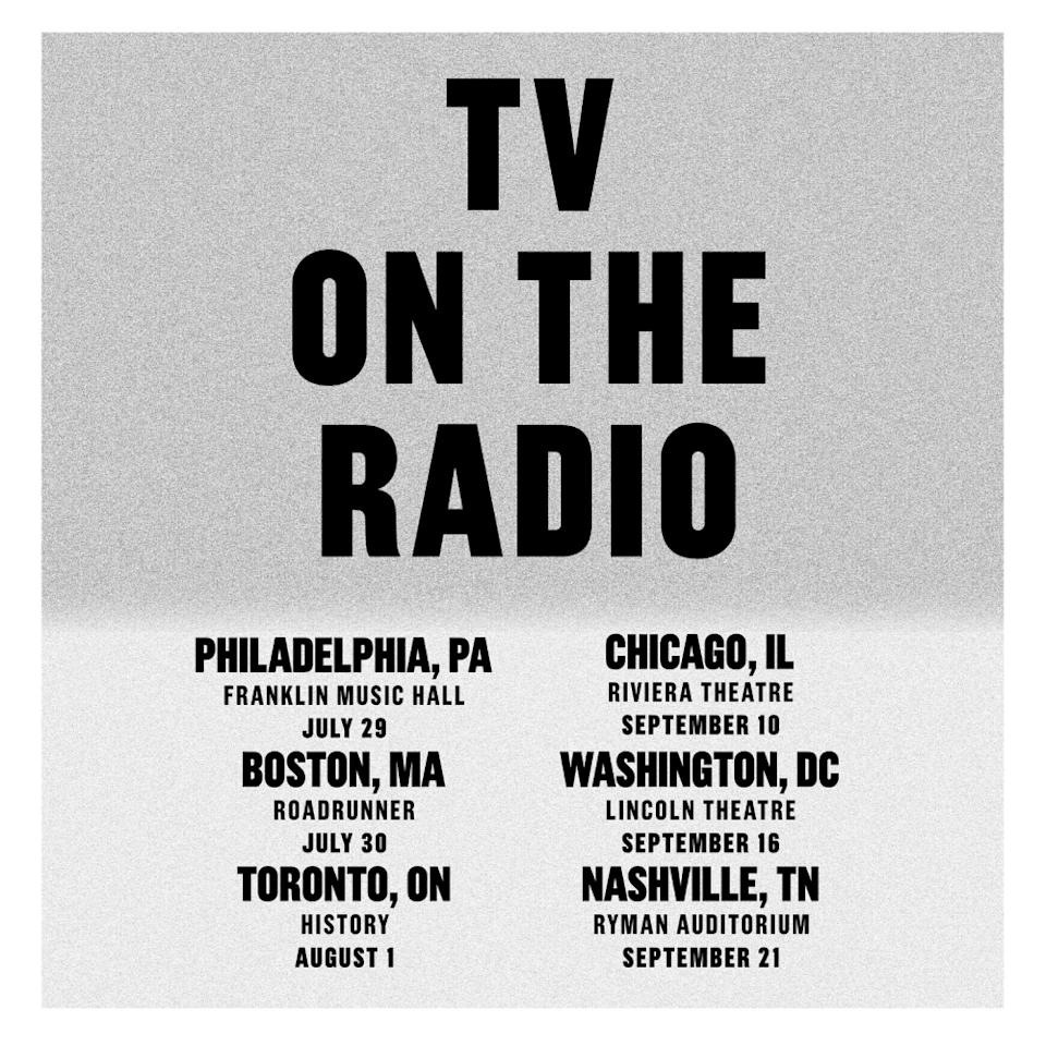 tv on the radio 2025 north american tour dates poster tickets