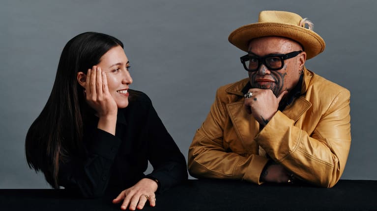 Emilia Wickstead and Te Rangitu Netana.