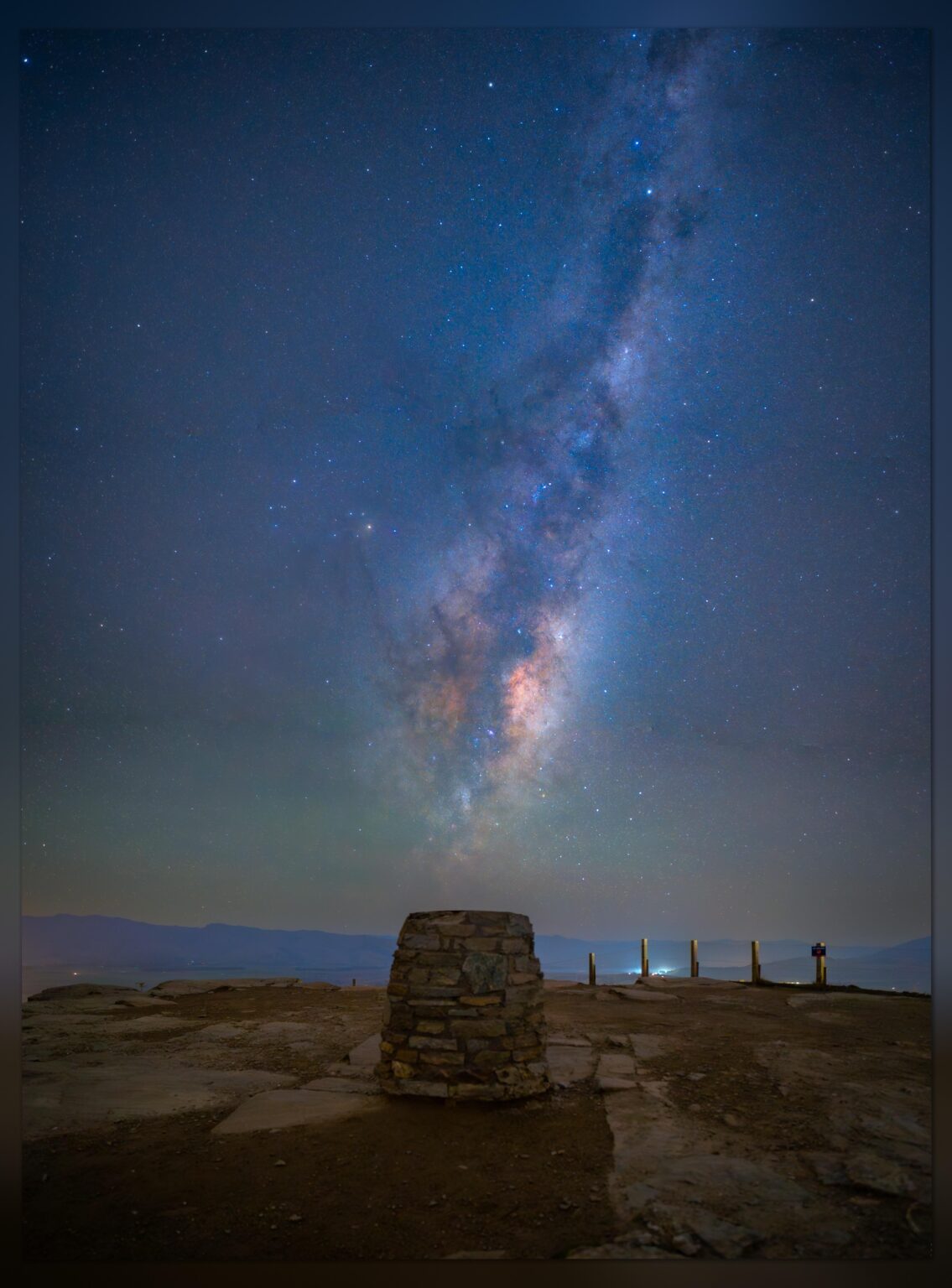 Galactic core from atop Mount Iron, New Zealand