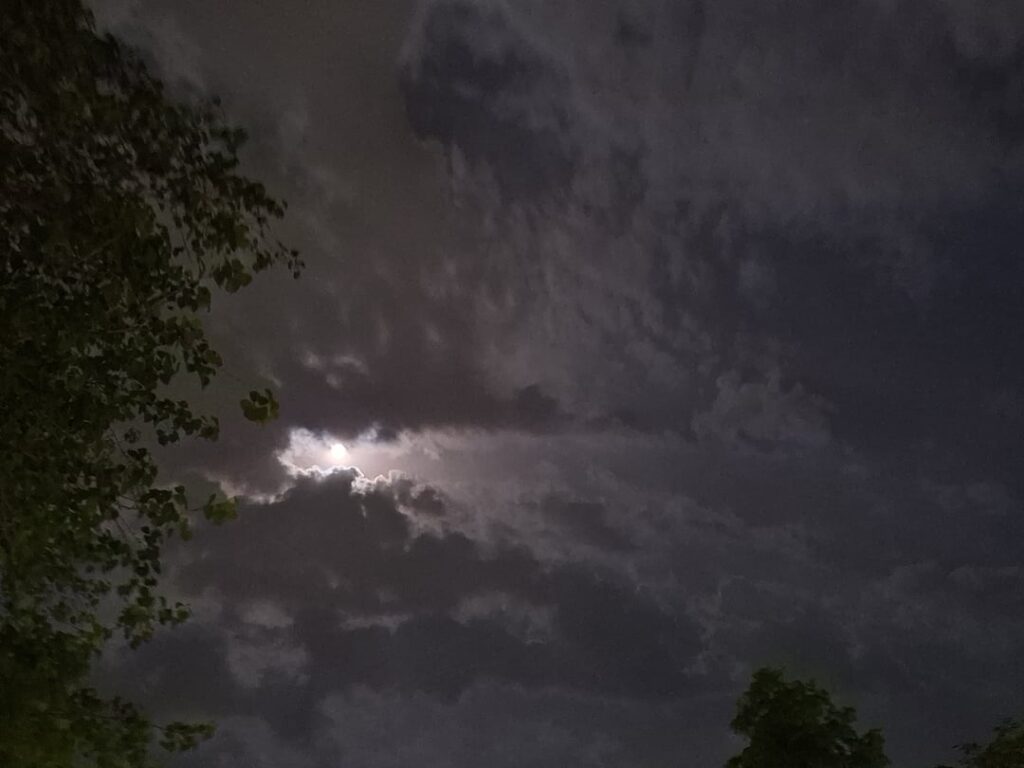 Last night moon