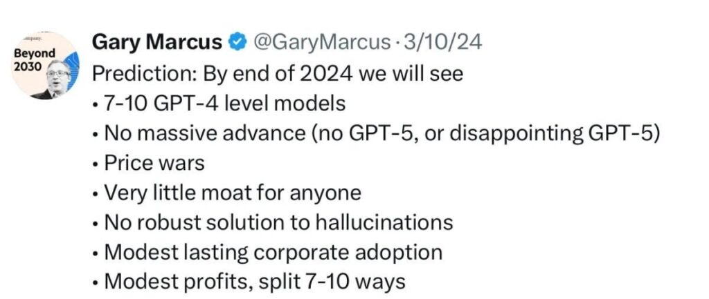A leading AI contrarian says he's been proved right that LLMs and scaling won't lead to AGI, and the AI bubble is about to burst.