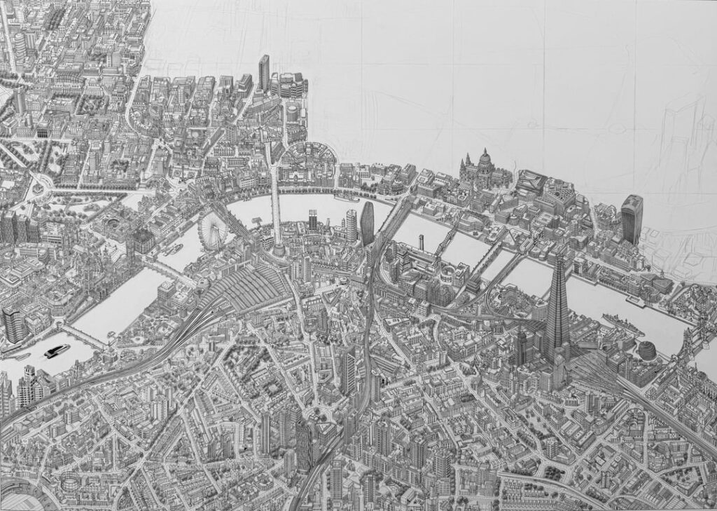 London drawing in 0.03mm ✍️