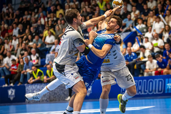 Photo 2024/25 EHF Men's European Cup semi-final match between Alcaroid and Sannefior, photo source = European Handball Federation