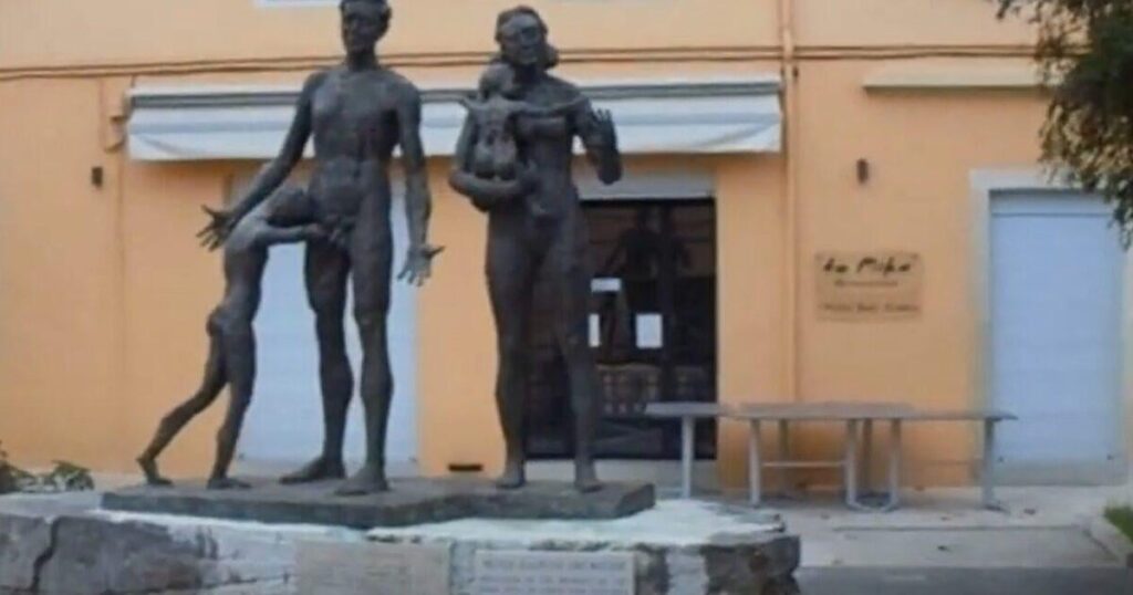 Corfu: Unknown destroyed a commemorative plate for the Holocaust. Corfu: Unknown destroyed a commemorative plate for the Holocaust.