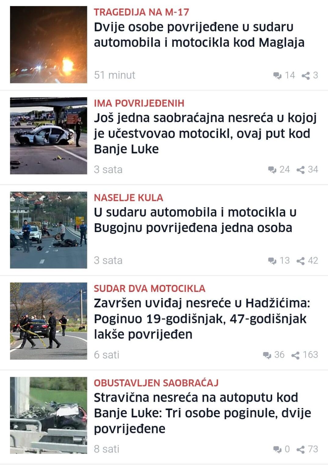 What happens today with traffic?