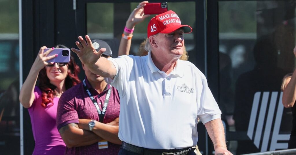 Trump Jets Off to Watch Golf as U.S. Economy Goes Up in Flames