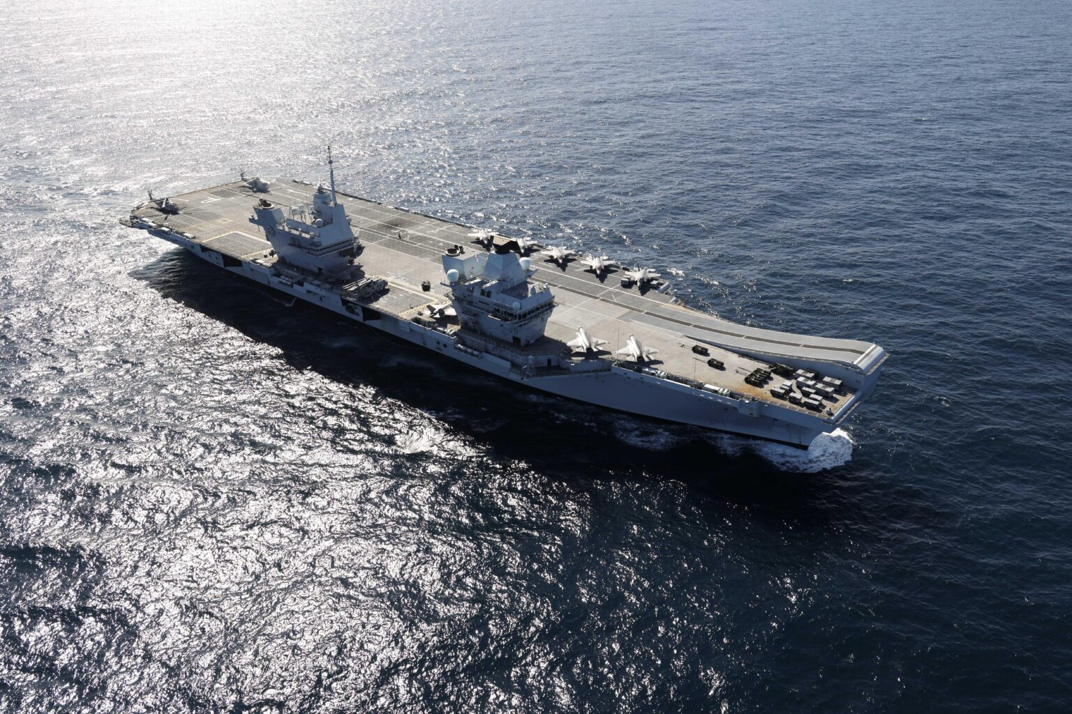 HMS Prince of Wales has embarked 18 British F-35Bs for CSG25