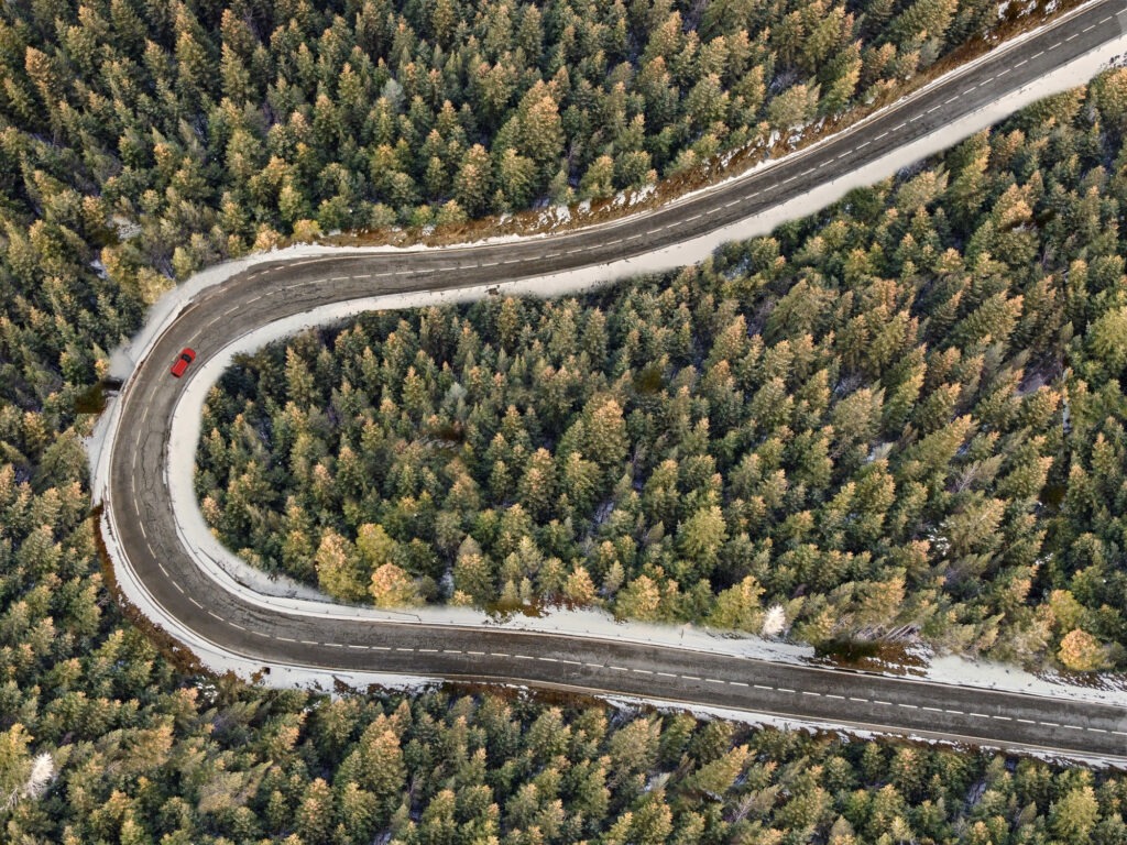 a car on a road in Spain