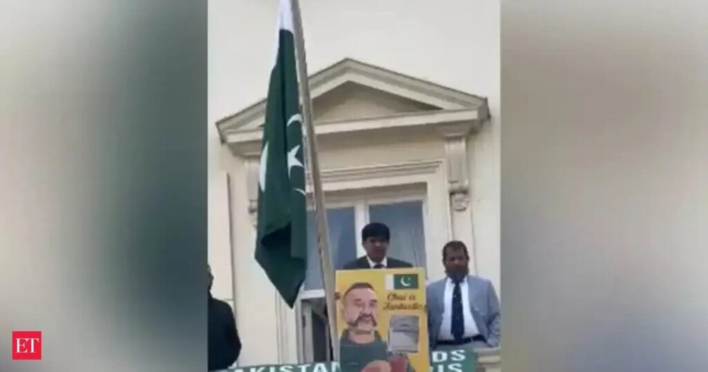 Pakistan's Army Attache in UK makes throat slit gesture at Indian community protestors