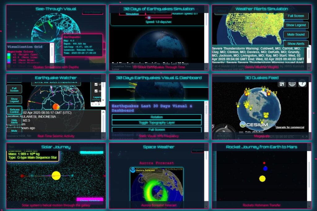 [OC] Explore real-time Interplanetary Magnetic Field (IMF) simulation with live NOAA data, visualizing Earth's magnetosphere interactions.