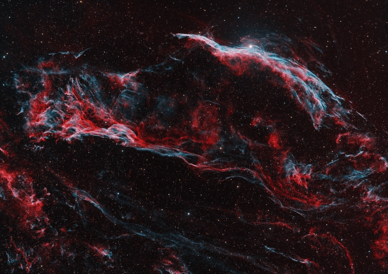 the Western Veil Nebula in Cygnus