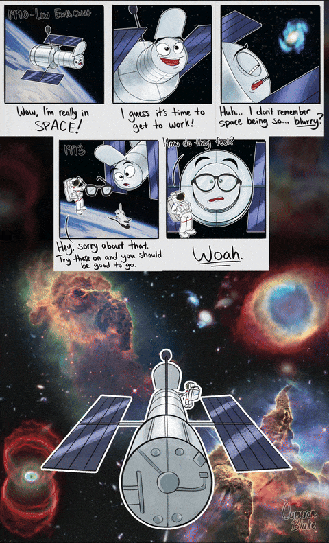 I made a comic to celebrate Hubble's 35th birthday!