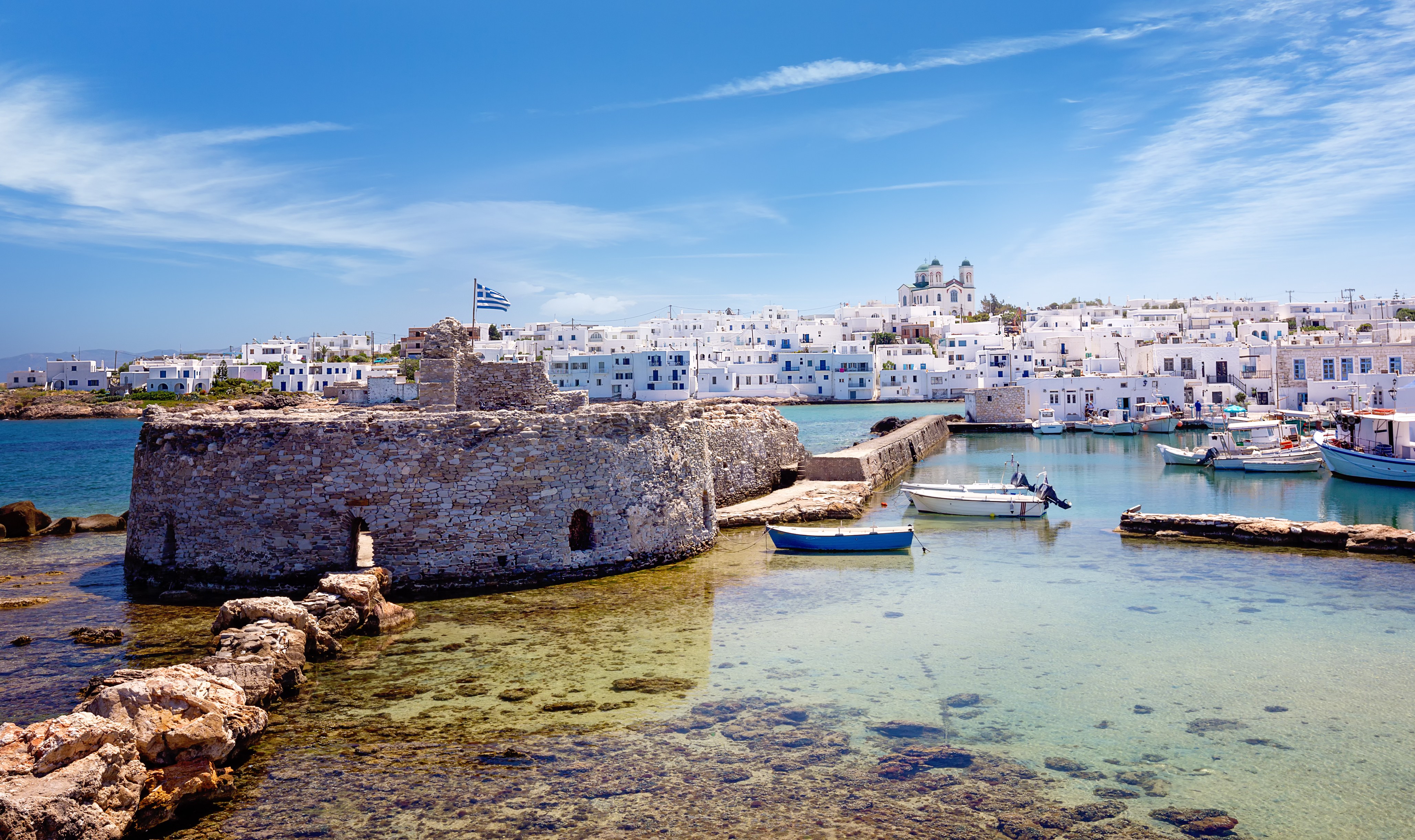 Naousa village on Paros island, Greece.
