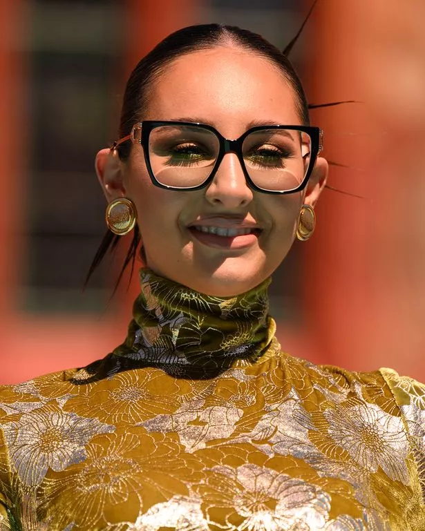 Klavdia representing Greece attends the Turquoise Carpet of the 69th Eurovision Song Contest Opening Ceremony
