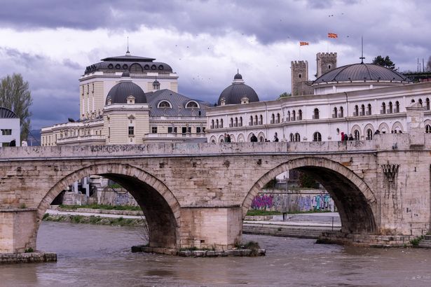 A view of the Stone Bridge on a cloudy day