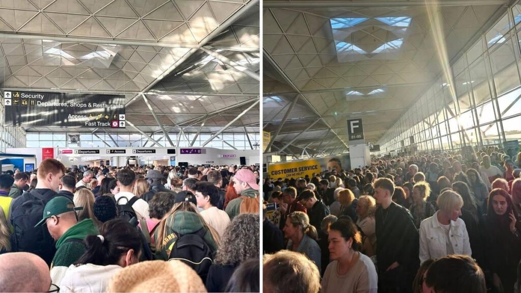 Stansted Airport hit by widespread power outage as IT glitch causes travel chaos