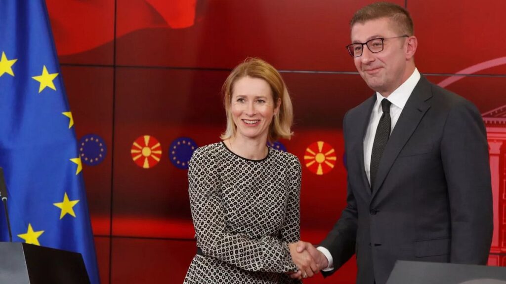 Kallas backs North Macedonia's EU membership progress despite ongoing obstacles