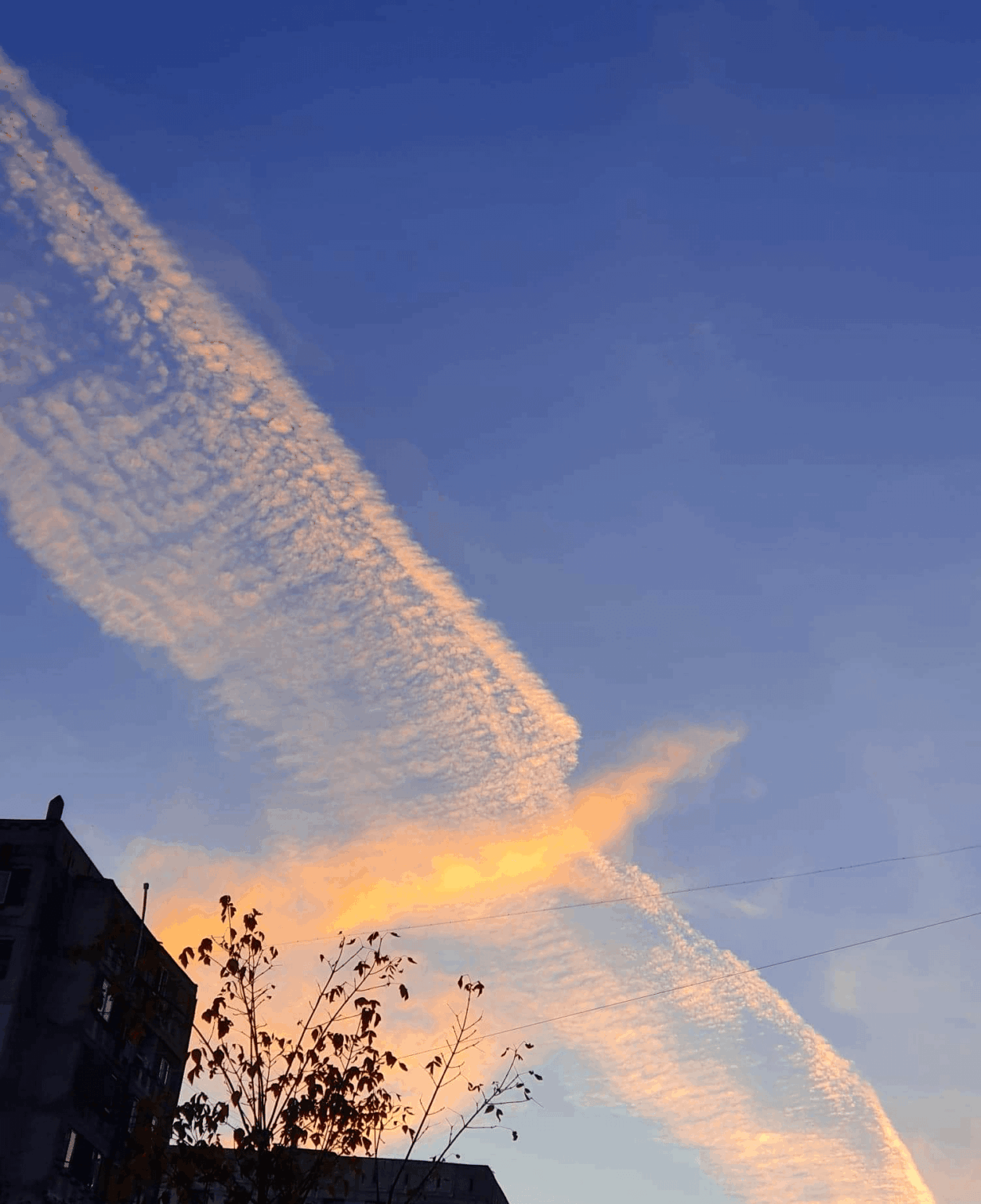 phoenix clouds above nutsubidze plateau. Tbilisi Georgia.