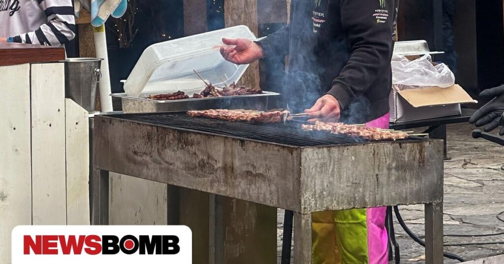 Finally at the festivals with skewers and baking - only with catering