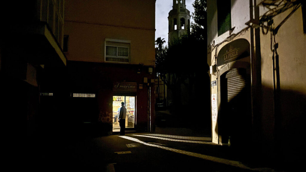 The great Iberian power cut need not spell disaster for renewables A man stands in a corner pub lit by a camping lamp in the small town of Premia de Mar