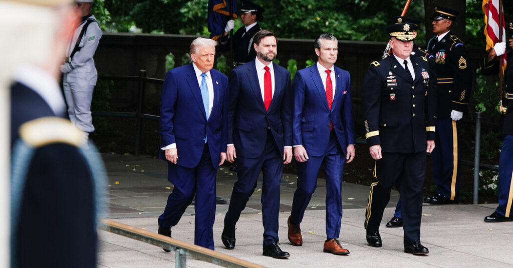 Trump Praises Military Service and Personal Achievements in Arlington Memorial Day Speech