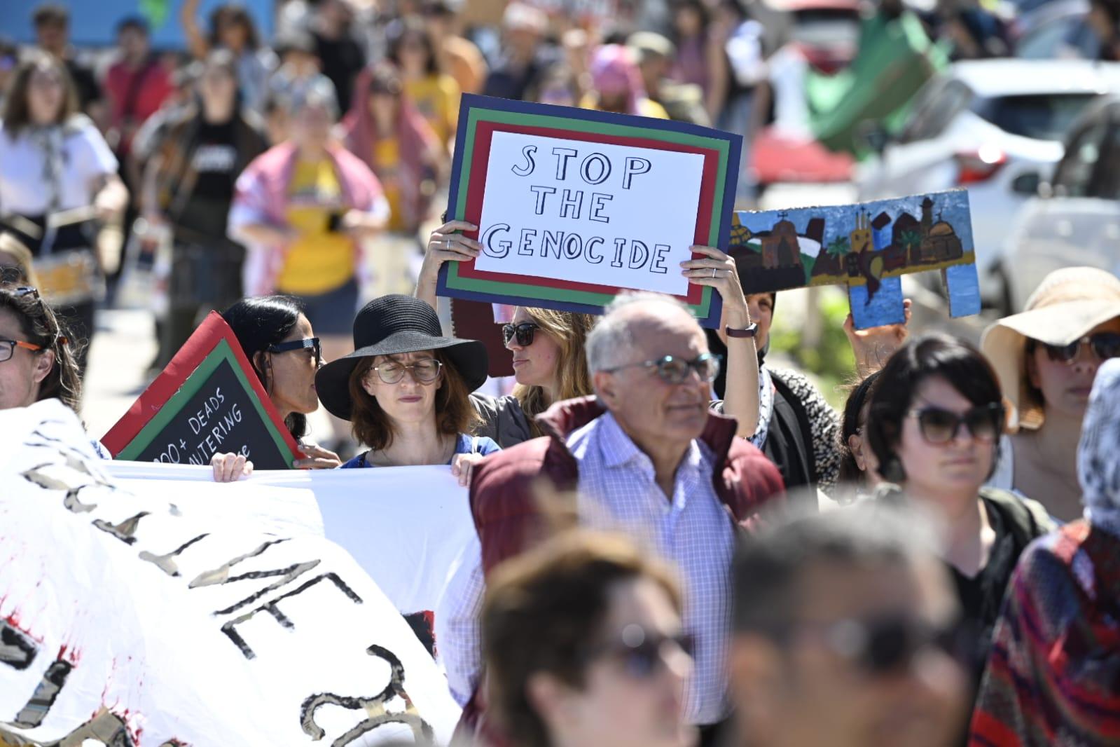 Protestors on their way to Sliema. Photo: Matthew Mirabelli