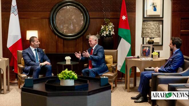 Jordanian king, Maltese PM discuss cooperation in energy, tourism