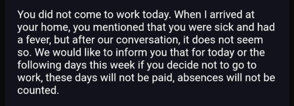 Problems with employer