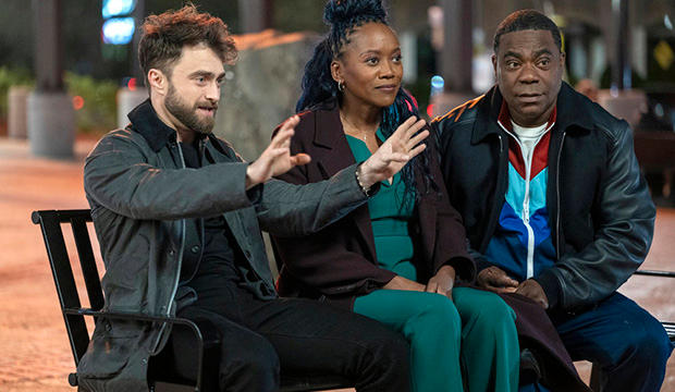 Daniel Radcliffe, Erika Alexander, and Tracy Morgan (Credit: Scott Gries/NBC) - Credit: Scott Gries/NBC