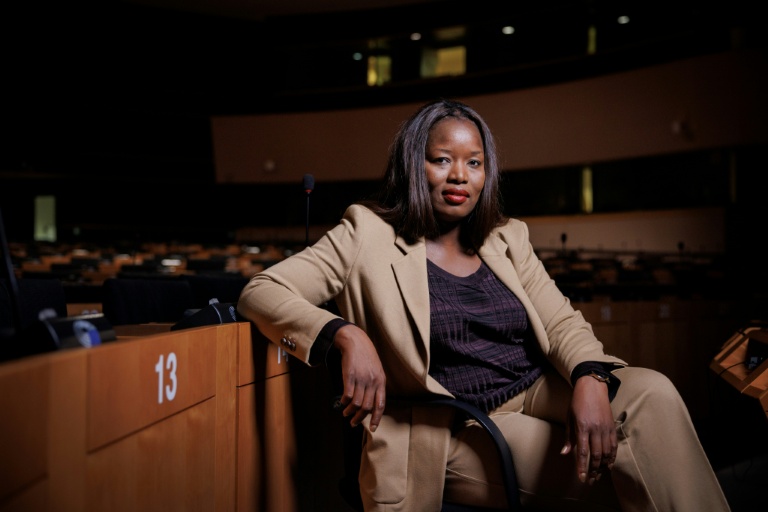 Born in Burkina Faso, Assita Kanko sits as a Belgian lawmaker in the ranks of the hard-right in the European Parliament (Simon Wohlfahrt)
