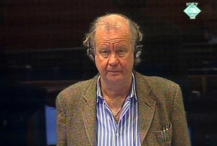 Ed Vulliamy testifying at The Hague.