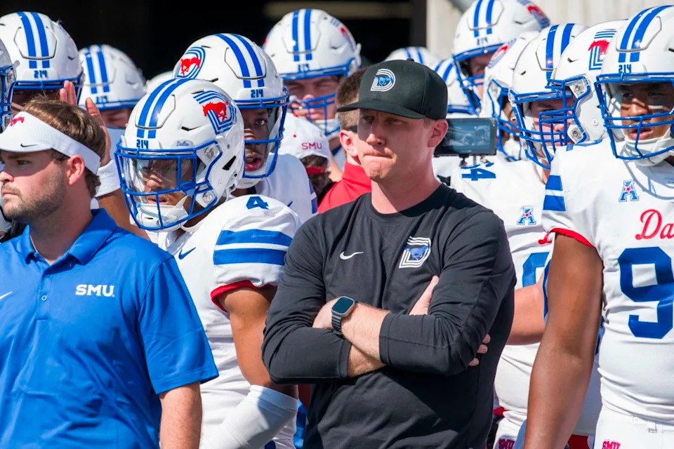 SMU Mustangs head coach Rhett Lashlee© Jerome Miron-USA TODAY Sports