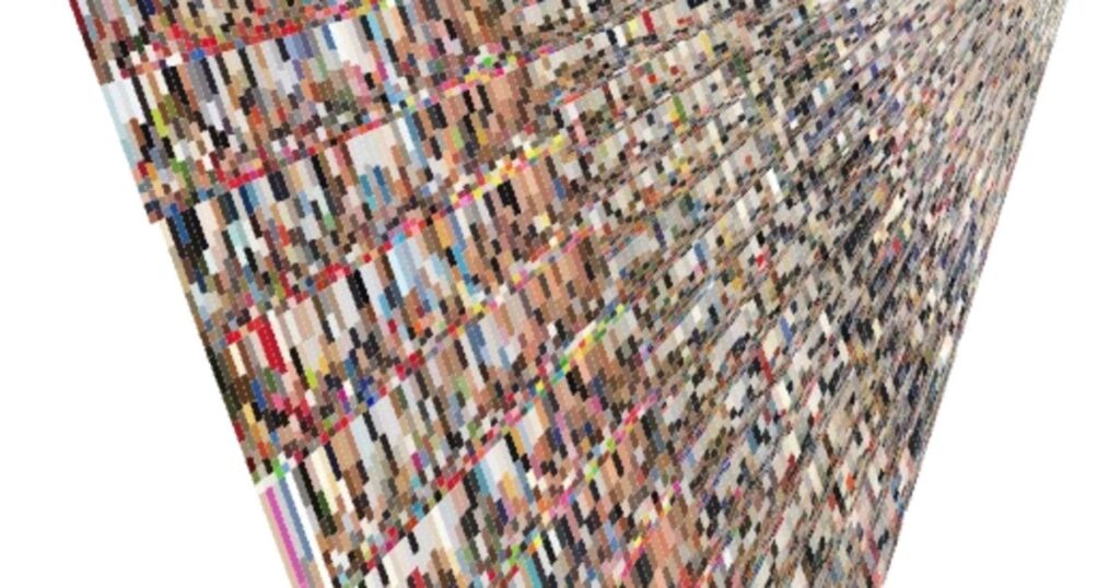 A visualisation of the cover of every Vogue magazine since its inception in 1892