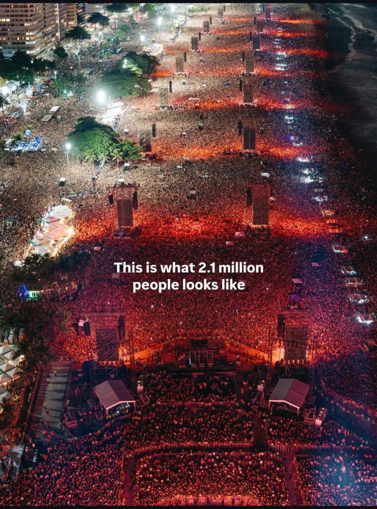 This is what 2.1 million people looks like