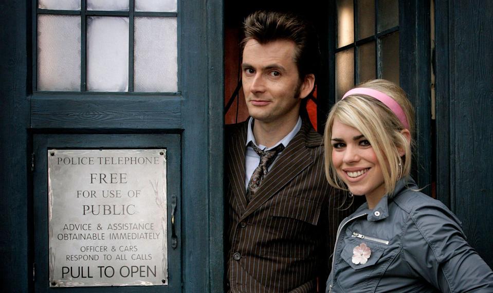 Bille Piper alongside David Tennant's Doctor 