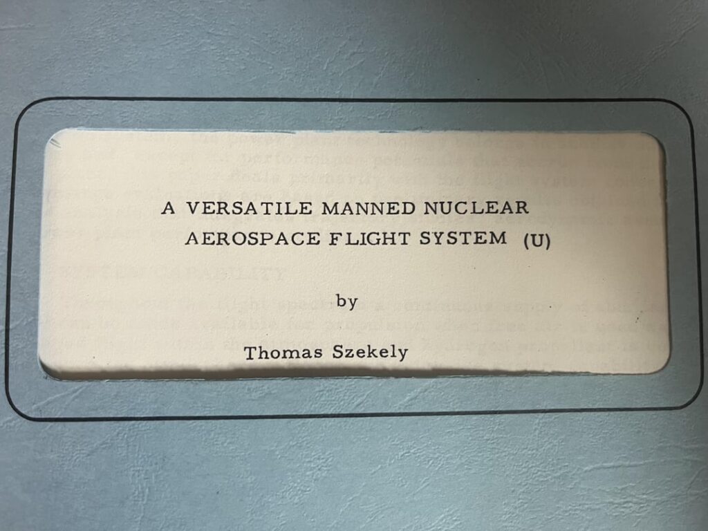 NERVA/MARS MISSION SPACE DOCUMENTS FOUND AT FLEA MARKET- UPDATED PHOTOS POST 1 of 2