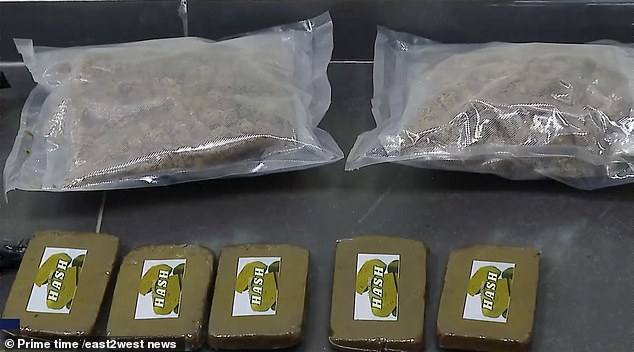 'During the inspection, 34 hermetically sealed packages containing marijuana were found in the passenger's bag, as well as 20 packages of hashish,' said a local report