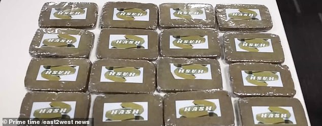 The Interior Ministry said: 'B.K., born in 2006, is charged with illegally purchasing and storing a particularly large amount of narcotics, illegally purchasing and storing the narcotic drug marijuana, and illegally importing it into Georgia'