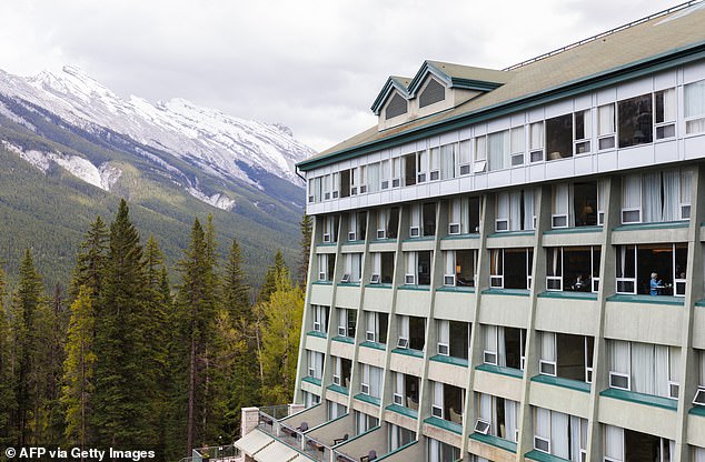 The Chancellor is currently away living it up with her fellow G7 finance ministers at the £350-a-night Rimrock Resort Hotel in Canada ¿s Rocky Mountains (pictured)