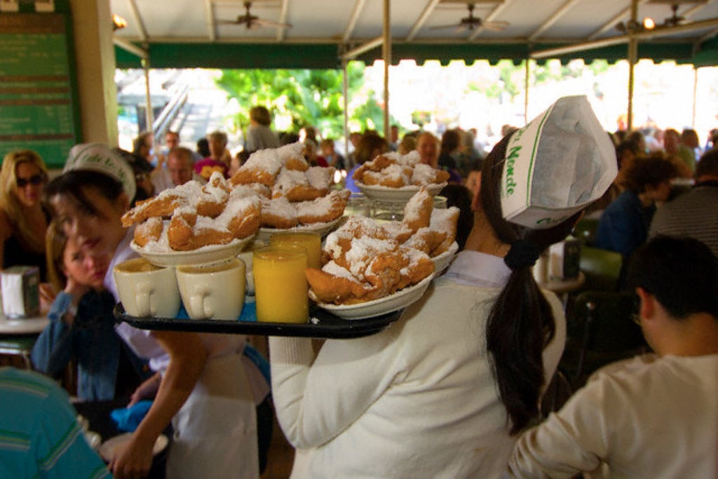 A waitress at an event in New Orleans, Louisiana. Photo: Corbis