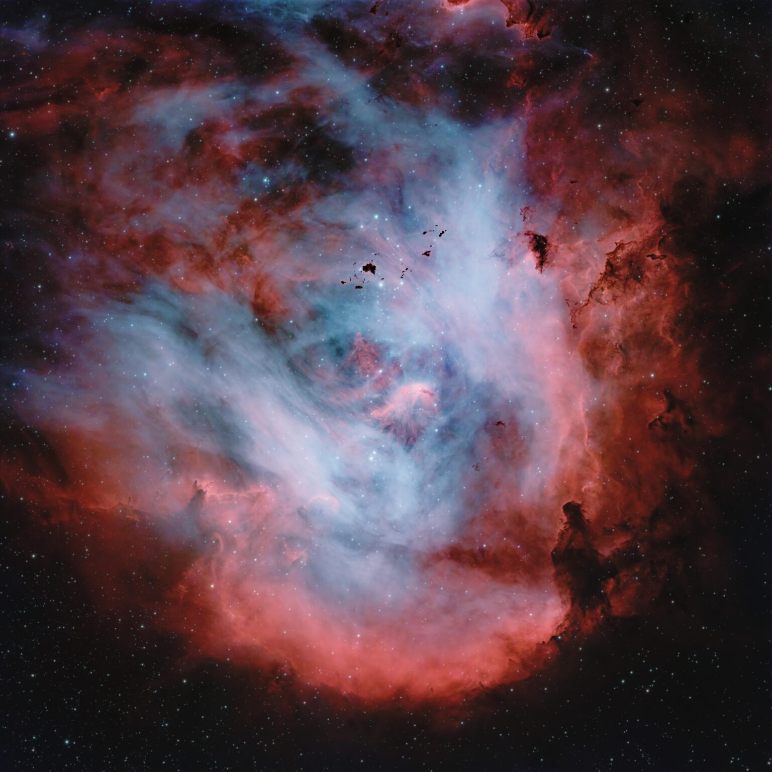I pointed my camera at the Running Chicken Nebula for 3 nights to get a 21 hour total exposure