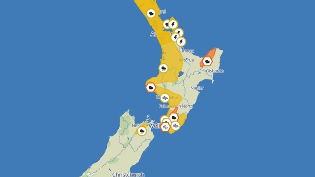 Weather: Severe weather warnings, 120km/h gales, thunderstorms possible
