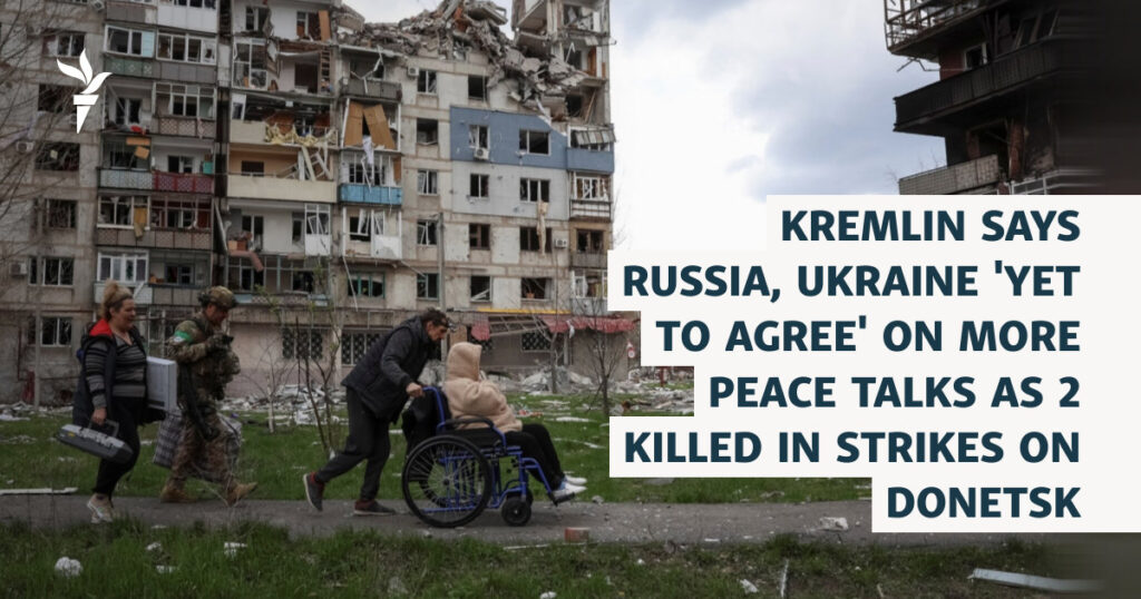 Kremlin Says Russia, Ukraine 'Yet To Agree' On More Peace Talks As 2 Killed In Strikes On Donetsk