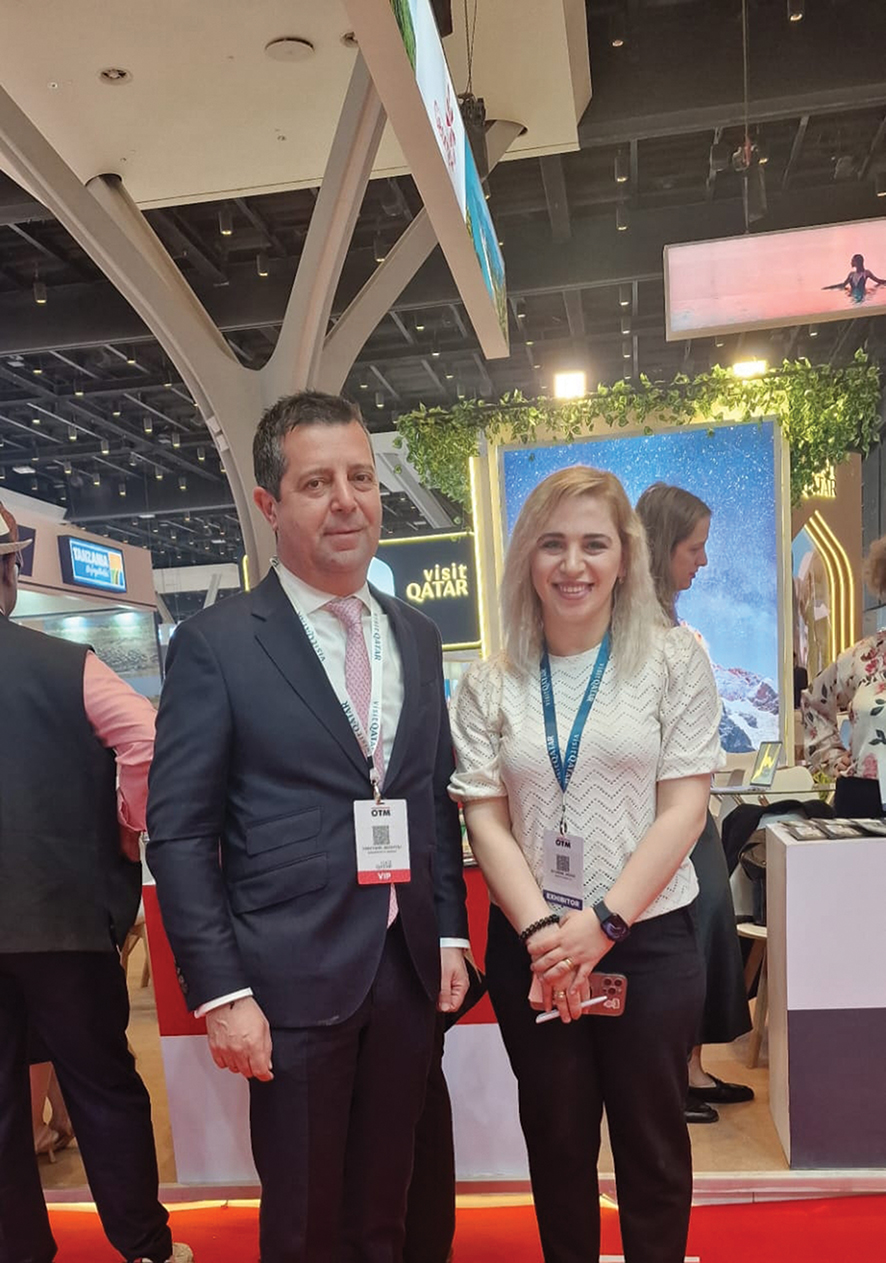Mrs. Ekaterine Jikidze with His Excellency and Ambassador Extraordinary and Plenipotentiary, Vakhtang Jaooshvili, in the Republic of India
