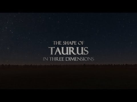 Check out the Taurus Constellation in 3D! The Space Telescope Science Institute to releasing one a month. Last month's was Orion. It's on their YouTube page (link in body).