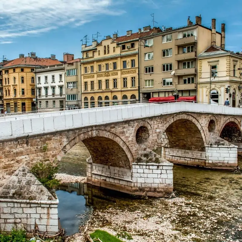 Latin Bridge In Sarajevo, Bosnia and Herzegovina, Southeastern Europe